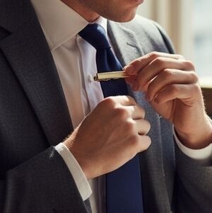 Dior Vintage Menswear Tie Clip In Gold